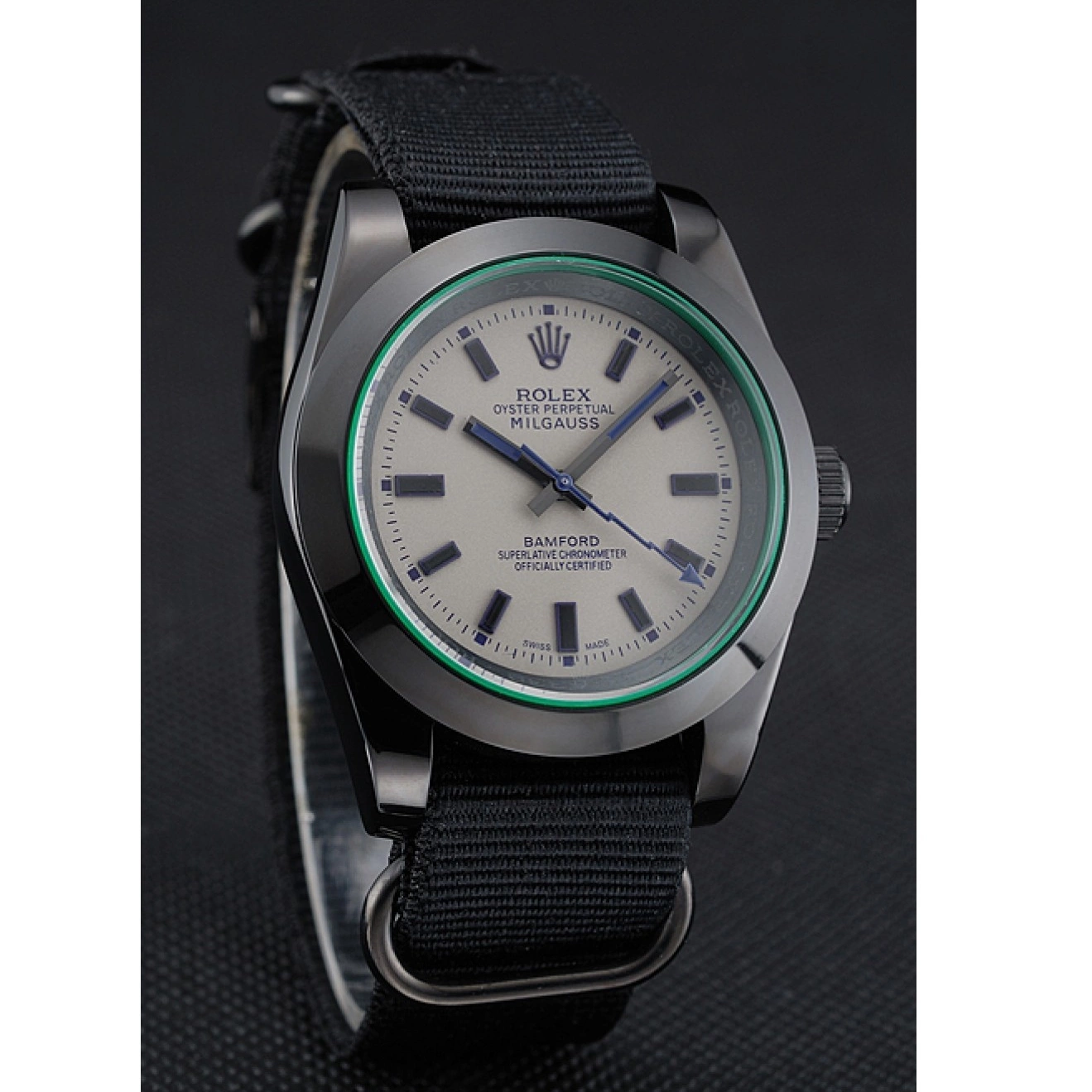 Rolex copies cheap Strap Black Milgauss Bamford 622000 Rolex Nylon 0518
